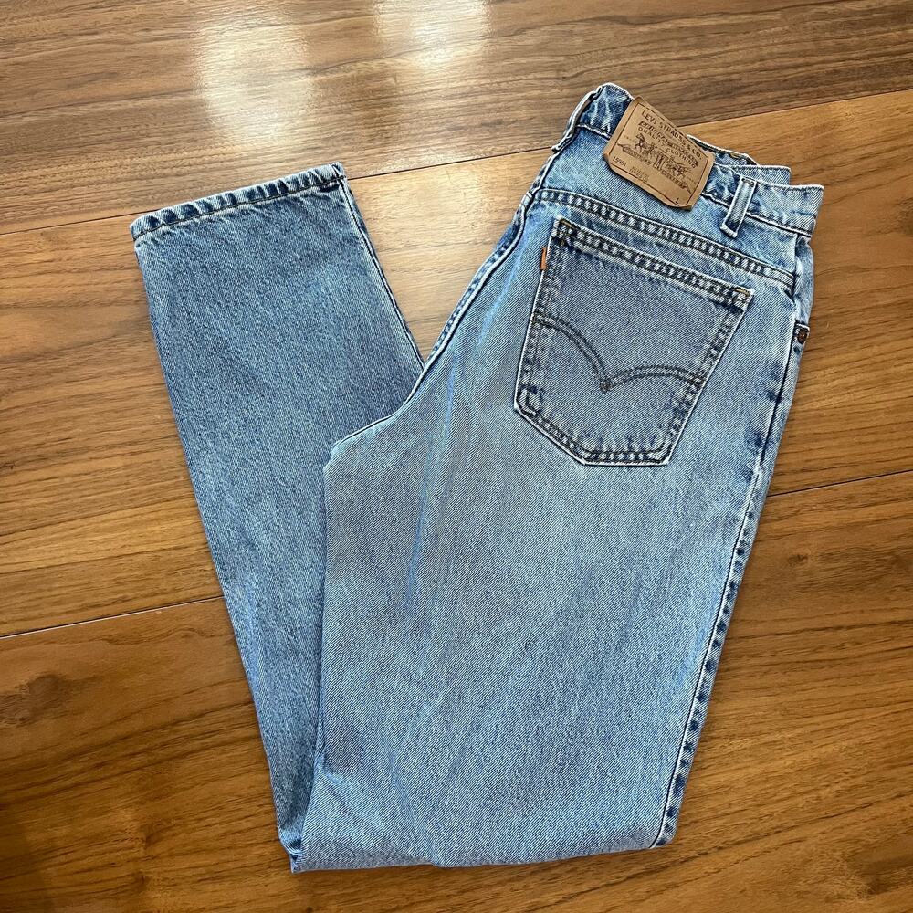 Levi’s Jeans Size 14 Long Orange Tab 950 Vintage 90s Relaxed Tapered 15951